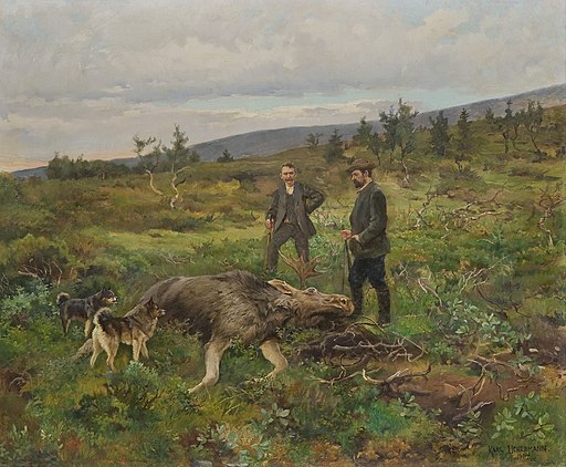 Moose hunt 1904 by Karl Uchermann