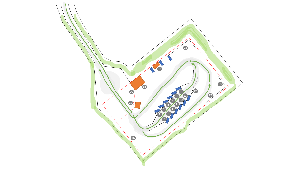 Kjørerute på stasjon