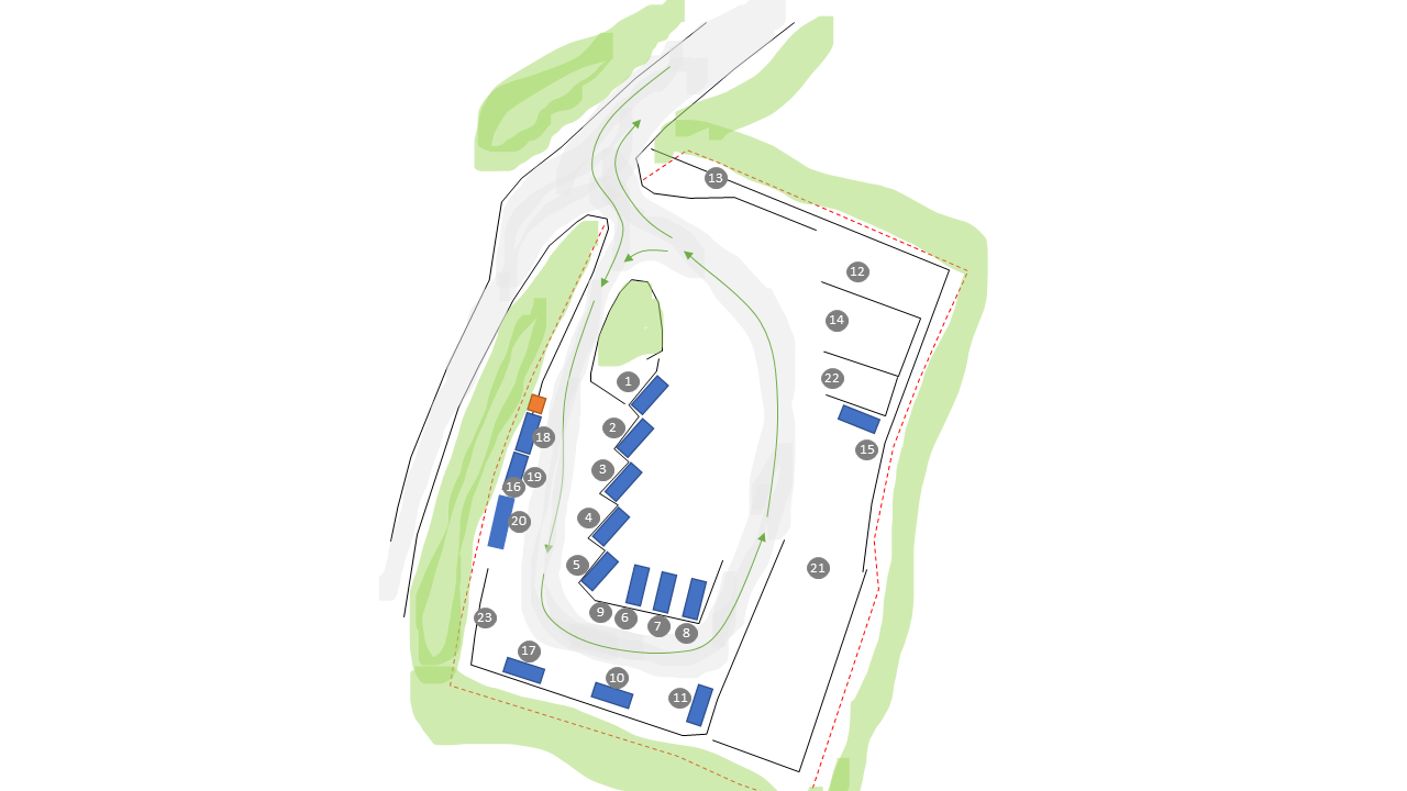 Kjørerute på stasjon