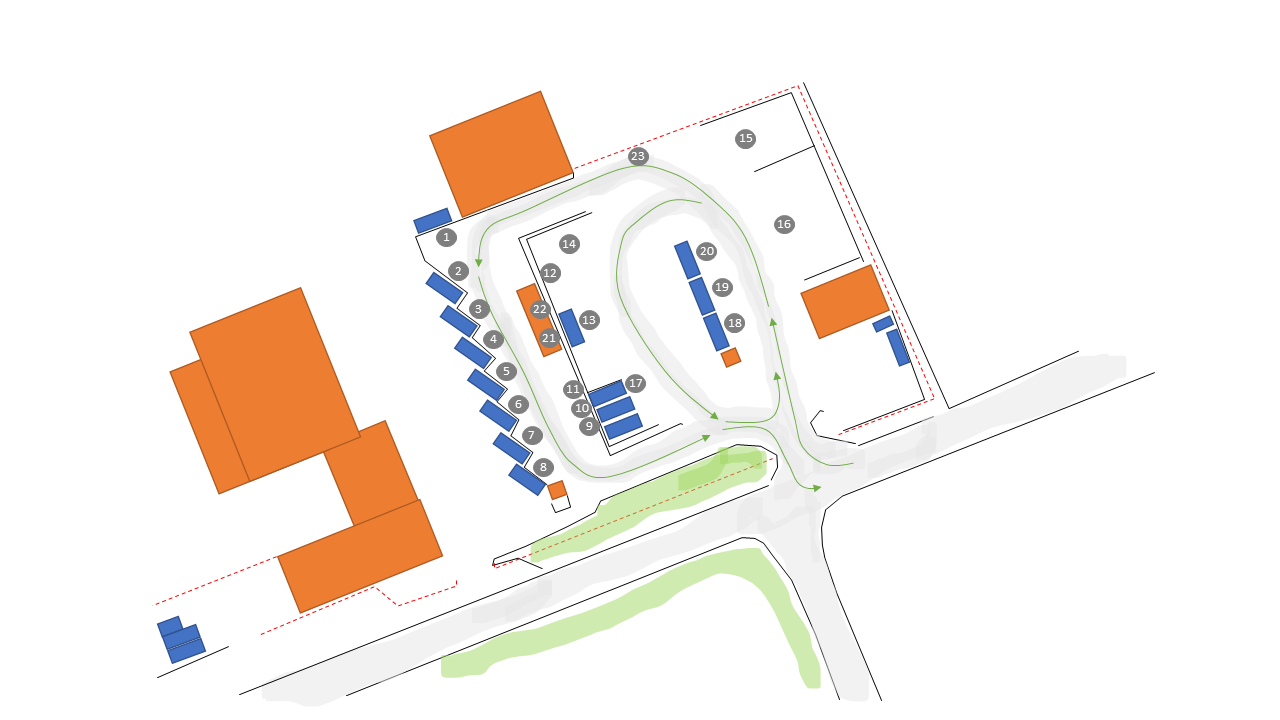 Kjørerute på stasjon