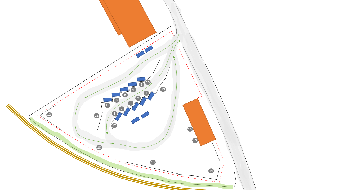 Kjørerute på stasjon